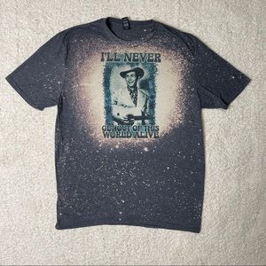 Hank Williams Sr. Vintage Style Graphic T-Shirt Band Tee bleached grey t-shirt
